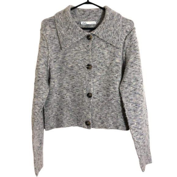 Zara Gray Women's Sweater Cardigan - Picture 1 of 7